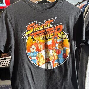 Street Fighter Video Game 100% Cotton Black Adult Unisex Tee T-Shirt SZ Med
